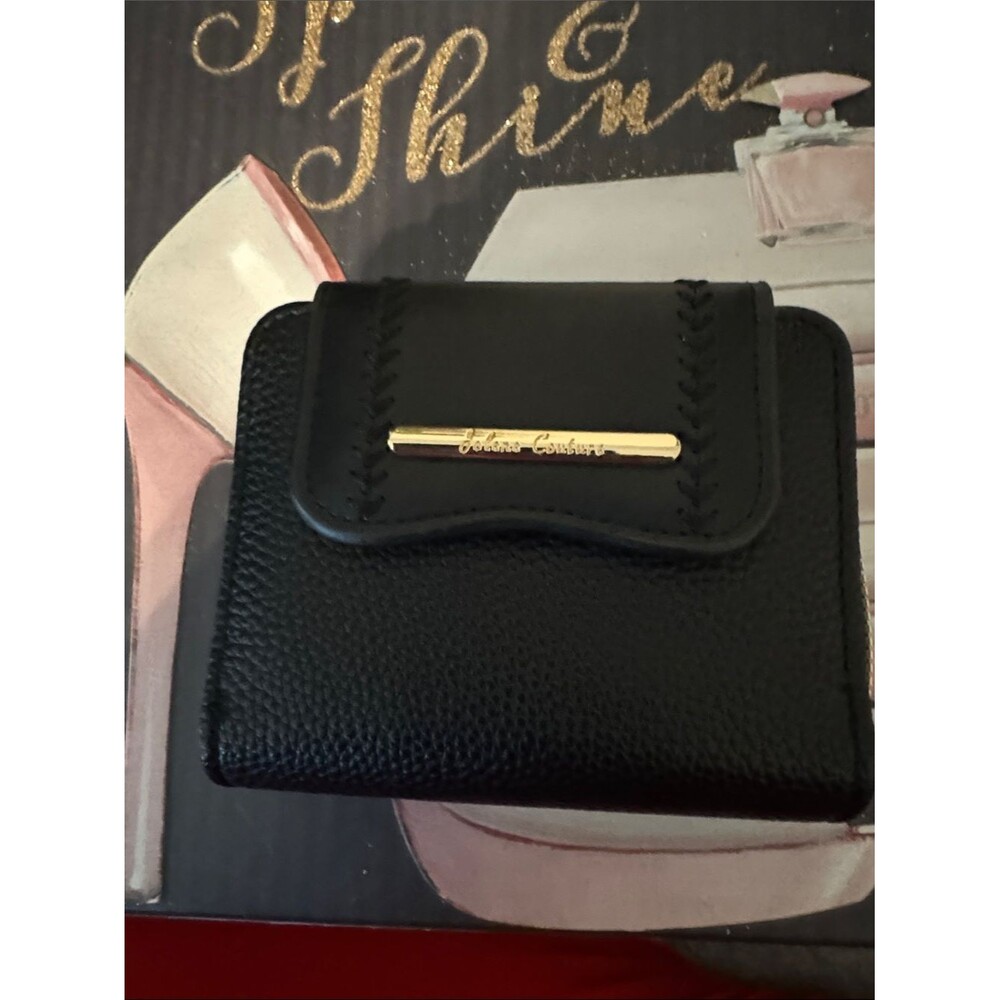 Jolene Couture Black Leather Wallet with Gold Accent - Picture 2 of 4